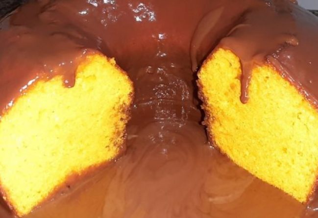 bolo cenoura calda chocolate