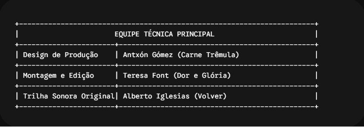 equipe técnica